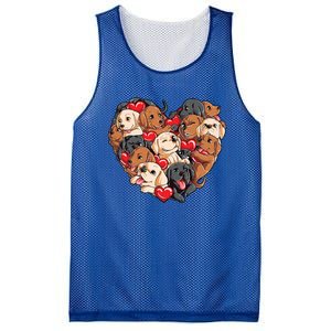 Valentines Day Labrador Heart Dog Lover Gift Mesh Reversible Basketball Jersey Tank