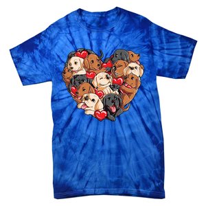 Valentines Day Labrador Heart Dog Lover Gift Tie-Dye T-Shirt