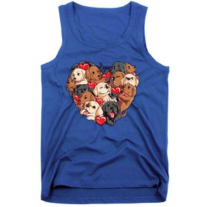 Valentines Day Labrador Heart Dog Lover Gift Tank Top