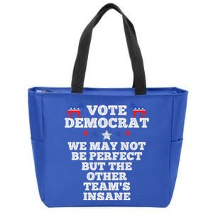 Vote Democragift Liberals Vote Blue Save Democracy Gift Zip Tote Bag