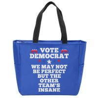 Vote Democragift Liberals Vote Blue Save Democracy Gift Zip Tote Bag