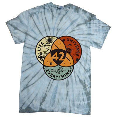 Venn Diagram Life The Universe And Everything 42 Life Tie-Dye T-Shirt
