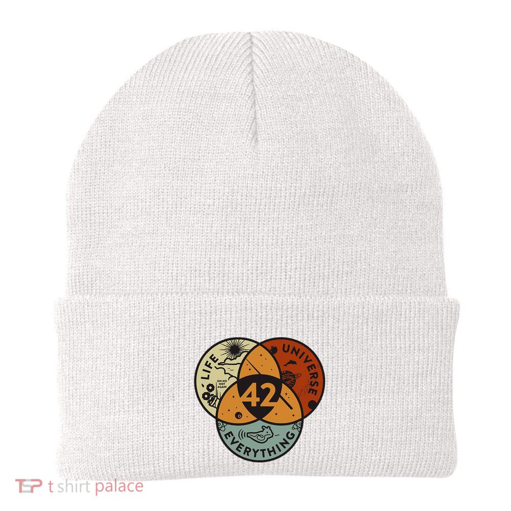 Venn Diagram Life The Universe And Everything 42 Life Knit Cap Winter Beanie
