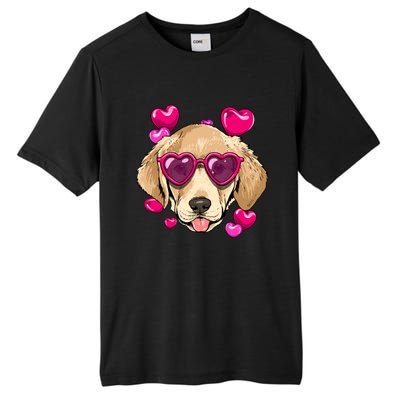 Valentines Day Labrador Retriever Heart Couples Dog Lover Gift Tall Fusion ChromaSoft Performance T-Shirt