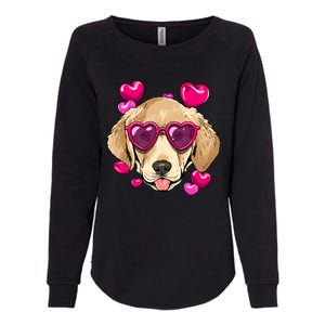 Valentines Day Labrador Retriever Heart Couples Dog Lover Gift Womens California Wash Sweatshirt