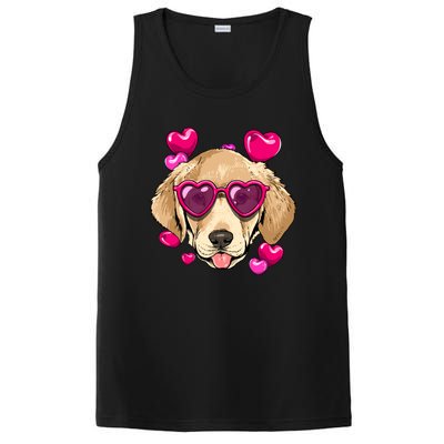 Valentines Day Labrador Retriever Heart Couples Dog Lover Gift PosiCharge Competitor Tank