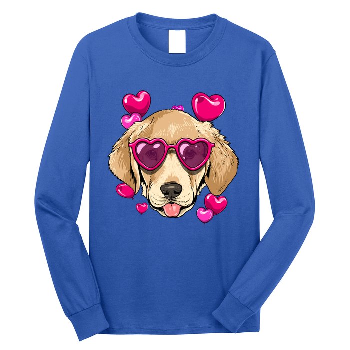 Valentines Day Labrador Retriever Heart Couples Dog Lover Gift Long Sleeve Shirt