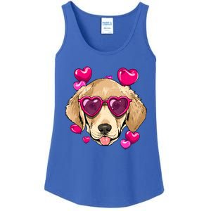 Valentines Day Labrador Retriever Heart Couples Dog Lover Gift Ladies Essential Tank