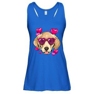 Valentines Day Labrador Retriever Heart Couples Dog Lover Gift Ladies Essential Flowy Tank