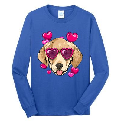 Valentines Day Labrador Retriever Heart Couples Dog Lover Gift Tall Long Sleeve T-Shirt