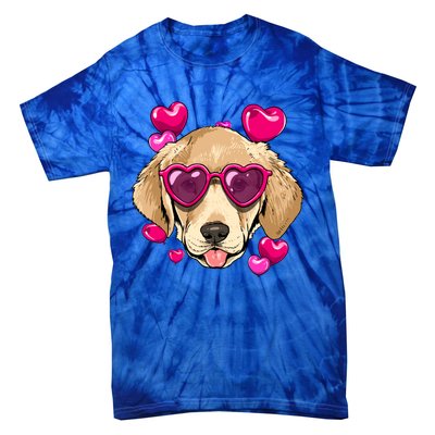 Valentines Day Labrador Retriever Heart Couples Dog Lover Gift Tie-Dye T-Shirt