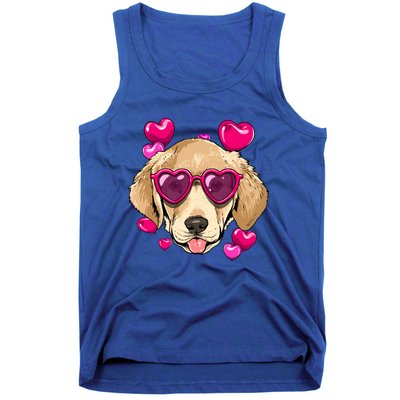 Valentines Day Labrador Retriever Heart Couples Dog Lover Gift Tank Top