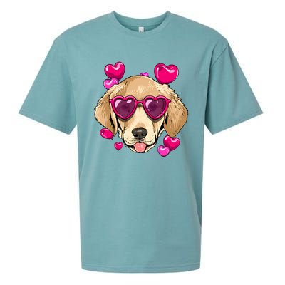 Valentines Day Labrador Retriever Heart Couples Dog Lover Gift Sueded Cloud Jersey T-Shirt