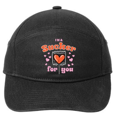 Valentines Day Lollipop Sucker For You Heart Candy 7-Panel Snapback Hat