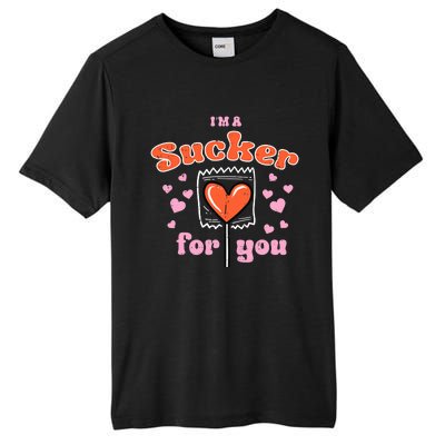 Valentines Day Lollipop Sucker For You Heart Candy Tall Fusion ChromaSoft Performance T-Shirt