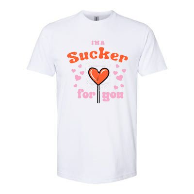 Valentines Day Lollipop Sucker For You Heart Candy Softstyle® CVC T-Shirt