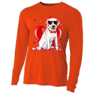 Valentines Day Labrador Retriever Gift Funny Dog Lover Gift Cooling Performance Long Sleeve Crew