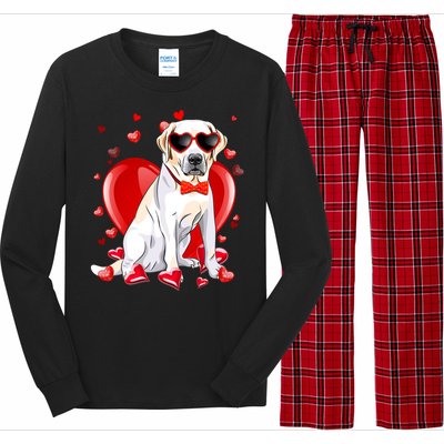 Valentines Day Labrador Retriever Gift Funny Dog Lover Gift Long Sleeve Pajama Set