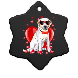 Valentines Day Labrador Retriever Gift Funny Dog Lover Gift Ceramic Star Ornament