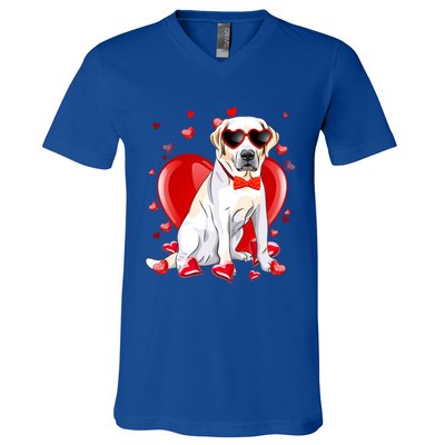 Valentines Day Labrador Retriever Gift Funny Dog Lover Gift V-Neck T-Shirt