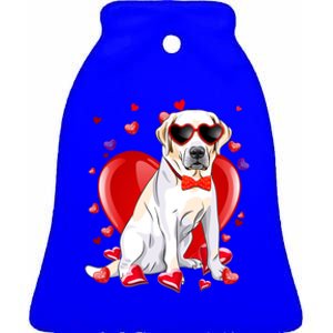 Valentines Day Labrador Retriever Gift Funny Dog Lover Gift Ceramic Bell Ornament