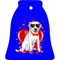 Valentines Day Labrador Retriever Gift Funny Dog Lover Gift Ceramic Bell Ornament