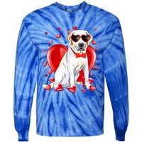 Valentines Day Labrador Retriever Gift Funny Dog Lover Gift Tie-Dye Long Sleeve Shirt