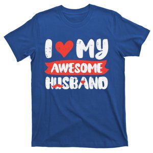 Valentines Day Love My Awesome Husband Couple Matching Gift T-Shirt