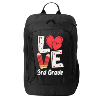 Valentines Day Love 3rd Grade Squad Teacher Life Heart Gift City Backpack