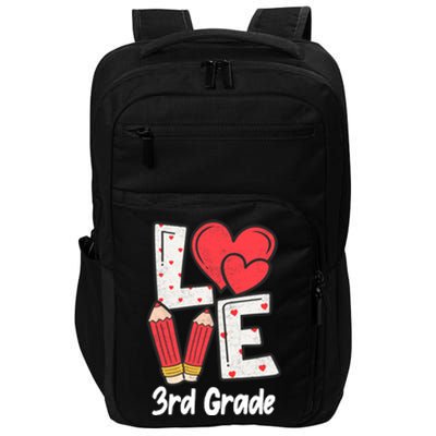 Valentines Day Love 3rd Grade Squad Teacher Life Heart Gift Impact Tech Backpack