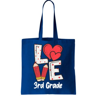 Valentines Day Love 3rd Grade Squad Teacher Life Heart Gift Tote Bag