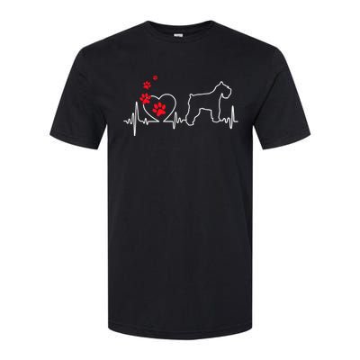 Valentines Day Love Heartbeat Schnauzer Dog Puppy Lover Gift Softstyle CVC T-Shirt