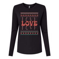 Valentine's Day Love For Lover Ugly Sweater Womens Cotton Relaxed Long Sleeve T-Shirt