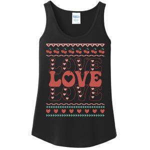 Valentine's Day Love For Lover Ugly Sweater Ladies Essential Tank