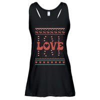 Valentine's Day Love For Lover Ugly Sweater Ladies Essential Flowy Tank