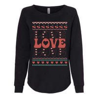 Valentine's Day Love For Lover Ugly Sweater Womens California Wash Sweatshirt