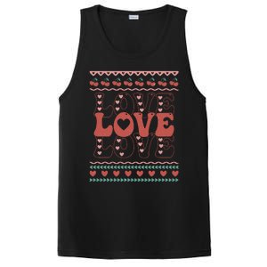 Valentine's Day Love For Lover Ugly Sweater PosiCharge Competitor Tank