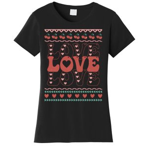 Valentine's Day Love For Lover Ugly Sweater Women's T-Shirt