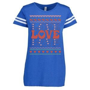 Valentine's Day Love For Lover Ugly Sweater Enza Ladies Jersey Football T-Shirt