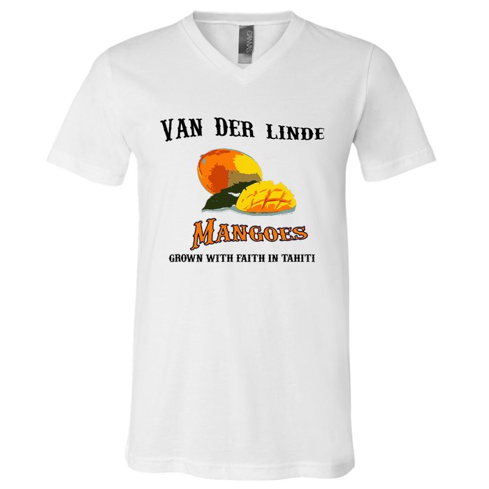 Van Der Linde Mangoes Grow With Faith Funny Gamer Rdr2 V-Neck T-Shirt