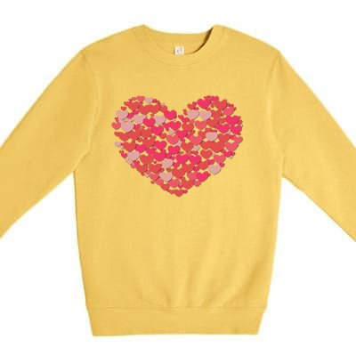 Valentines Day Love Heart Candy Lover: Valentine Candy Heart Gift Premium Crewneck Sweatshirt