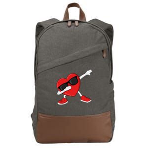 Valentines Day Meaningful Gift Dabbing Heart Happy Valentine Day Gift Cotton Canvas Backpack