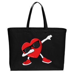 Valentines Day Meaningful Gift Dabbing Heart Happy Valentine Day Gift Cotton Canvas Jumbo Tote