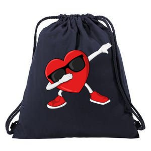 Valentines Day Meaningful Gift Dabbing Heart Happy Valentine Day Gift Drawstring Bag