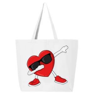 Valentines Day Meaningful Gift Dabbing Heart Happy Valentine Day Gift 25L Jumbo Tote