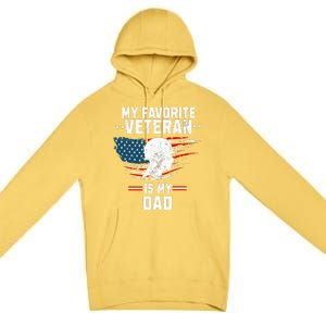 Veterans Day My Favorite Veteran Is My Dad Kids Premium Pullover Hoodie