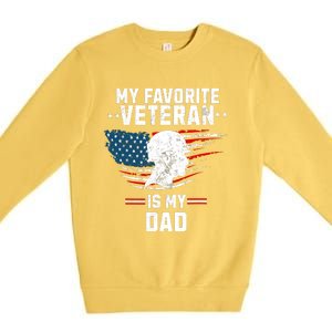 Veterans Day My Favorite Veteran Is My Dad Kids Premium Crewneck Sweatshirt