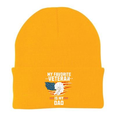 Veterans Day My Favorite Veteran Is My Dad Kids Knit Cap Winter Beanie