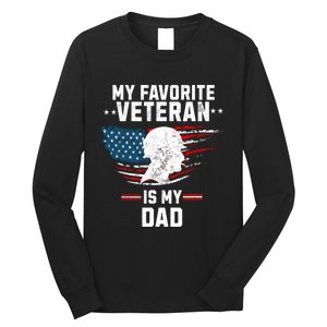 Veterans Day My Favorite Veteran Is My Dad Kids Long Sleeve Shirt