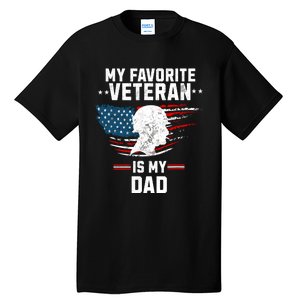 Veterans Day My Favorite Veteran Is My Dad Kids Tall T-Shirt